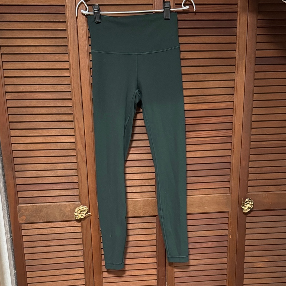 Lululemon Legacy Green Wunder Train High Rise Tight Leggings 6